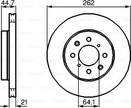 BOSCH 0 986 479 B23 - Tarcza hamulcowa www.parts5.com