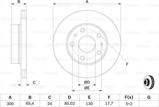 BOSCH 0 986 478 842 - Brake Disc www.parts5.com