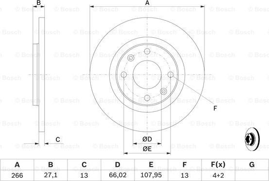 BOSCH 0 986 479 B51 - Brake Disc www.parts5.com