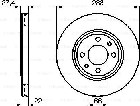 BOSCH 0 986 478 834 - Disc frana www.parts5.com