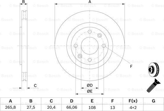 BOSCH 0 986 479 B27 - Тормозной диск www.parts5.com