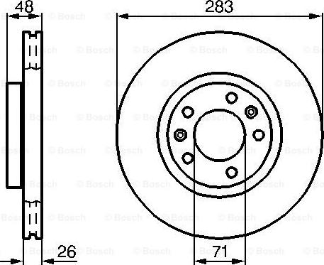 BOSCH 0 986 478 732 - Brzdový kotúč www.parts5.com