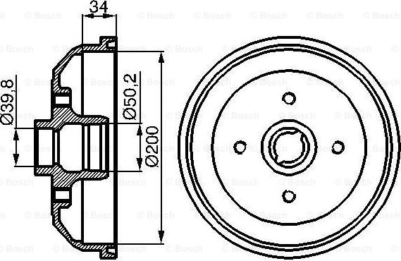 BOSCH 0 986 477 040 - Brake Drum www.parts5.com