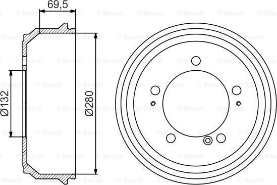 BOSCH 0 986 477 169 - Tambur frana www.parts5.com