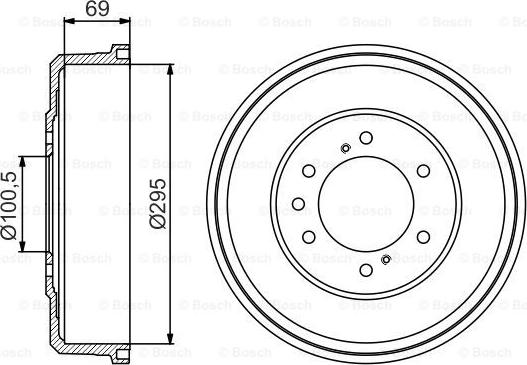 BOSCH 0 986 477 165 - Brake Drum parts5.com