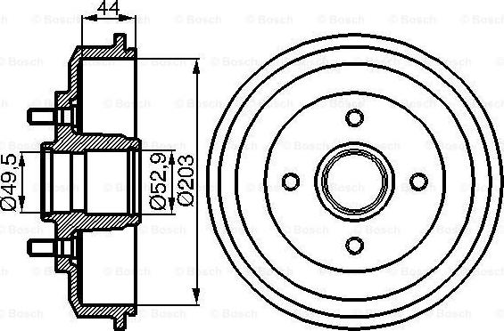 BOSCH 0 986 477 102 - Tambur frana www.parts5.com