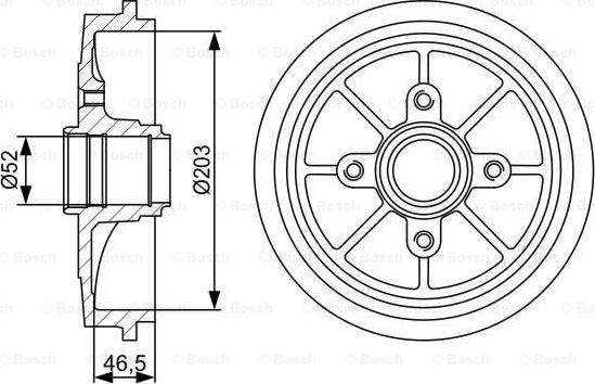 BOSCH 0 986 477 126 - Zavorni boben www.parts5.com