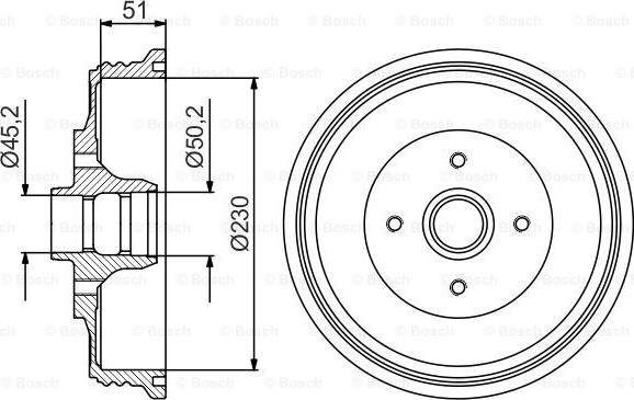 BOSCH 0 986 477 178 - Zavorni boben www.parts5.com