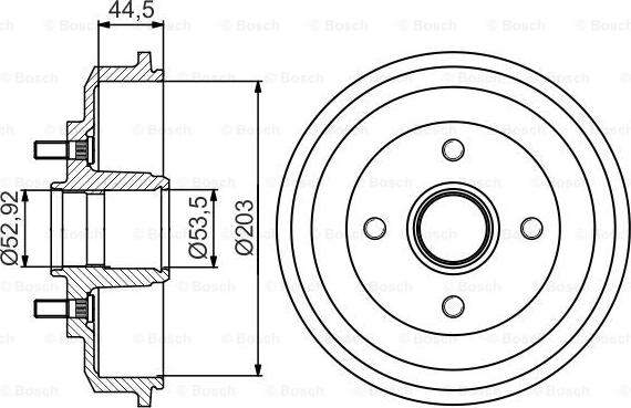 BOSCH 0 986 477 266 - Tambor de freno www.parts5.com