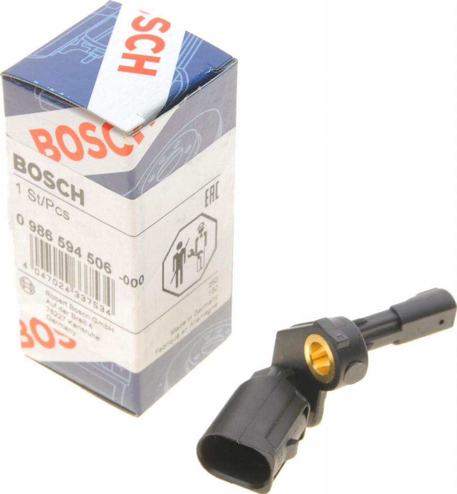 BOSCH 0 986 594 506 - Sensor, wheel speed parts5.com