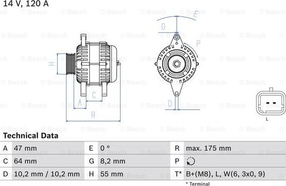 BOSCH 0 986 049 650 - Alternator www.parts5.com