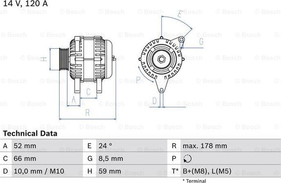 BOSCH 0 986 049 061 - Alternator www.parts5.com