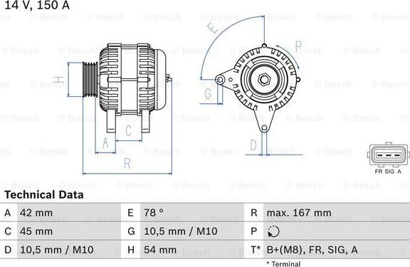 BOSCH 0 986 049 071 - Γεννήτρια www.parts5.com