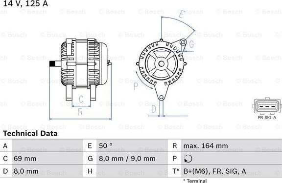 BOSCH 0 986 049 181 - Alternator parts5.com