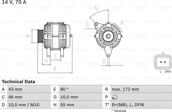 BOSCH 0 986 049 370 - Alternateur www.parts5.com