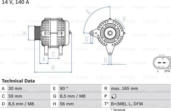 BOSCH 0 986 044 460 - Генератор www.parts5.com