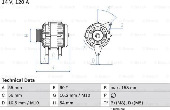 BOSCH 0 986 044 410 - Generaator www.parts5.com