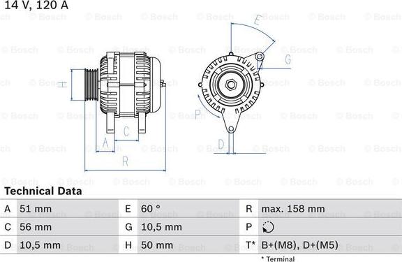 BOSCH 0 986 044 030 - Generaator www.parts5.com