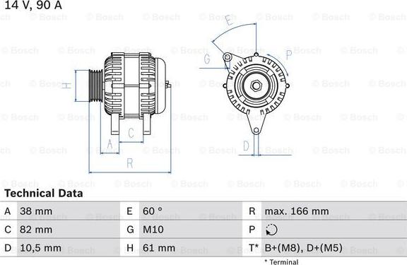 BOSCH 0 986 040 340 - Alternator www.parts5.com