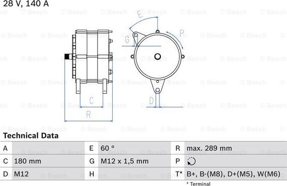 BOSCH 0 986 041 640 - Generátor www.parts5.com