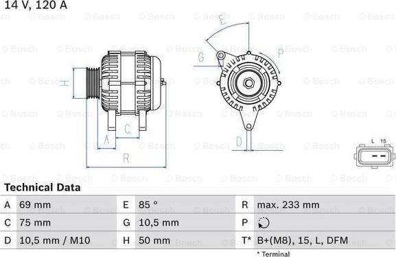 BOSCH 0 986 041 810 - Alternador www.parts5.com