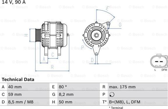 BOSCH 0 986 041 310 - Alternador www.parts5.com