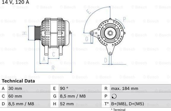 BOSCH 0 986 041 280 - Alternator parts5.com