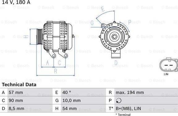 BOSCH 0 986 048 400 - Alternatör www.parts5.com