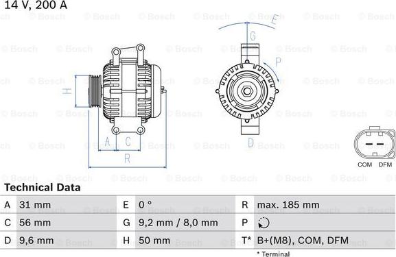 BOSCH 0 986 048 550 - Γεννήτρια www.parts5.com