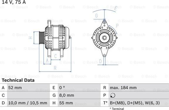 BOSCH 0 986 042 031 - Alternátor www.parts5.com