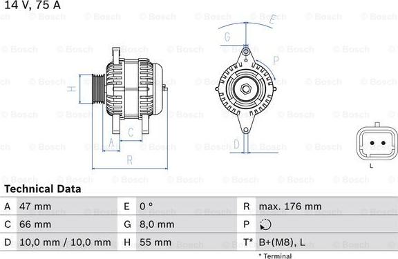 BOSCH 0 986 042 191 - Alternatör www.parts5.com