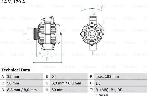 BOSCH 0 986 047 660 - Alternator parts5.com