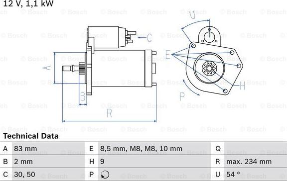 BOSCH 0 986 016 800 - Starter www.parts5.com