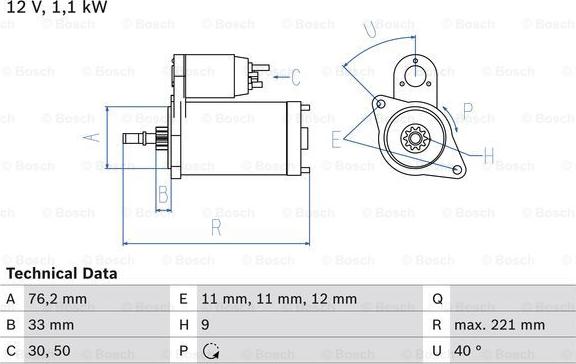 BOSCH 0 986 016 290 - Starter www.parts5.com