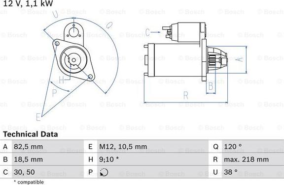 BOSCH 0 986 016 280 - Rozrusznik www.parts5.com