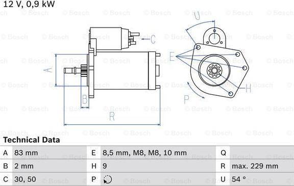 BOSCH 0 986 016 790 - Стартер www.parts5.com