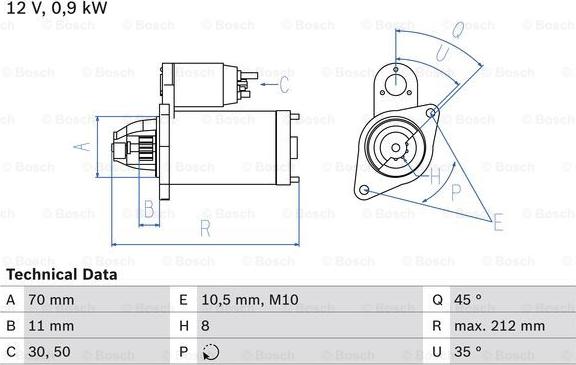 BOSCH 0 986 016 730 - Starter www.parts5.com