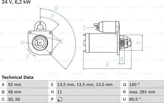 BOSCH 0 986 018 370 - Starter www.parts5.com