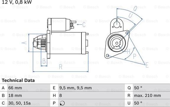 BOSCH 0 986 012 881 - Marş motoru www.parts5.com