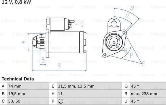 BOSCH 0 986 012 831 - Starter www.parts5.com