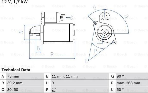 BOSCH 0 986 017 440 - Μίζα www.parts5.com