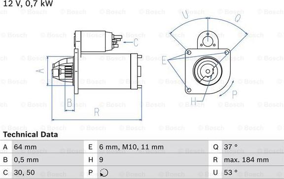 BOSCH 0 986 017 840 - Стартер www.parts5.com