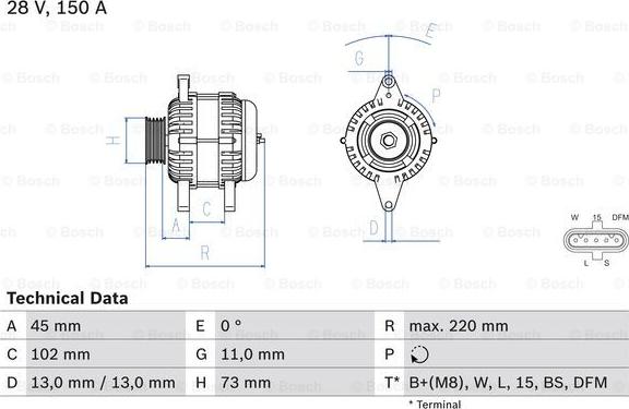 BOSCH 0 986 084 470 - Alternateur www.parts5.com