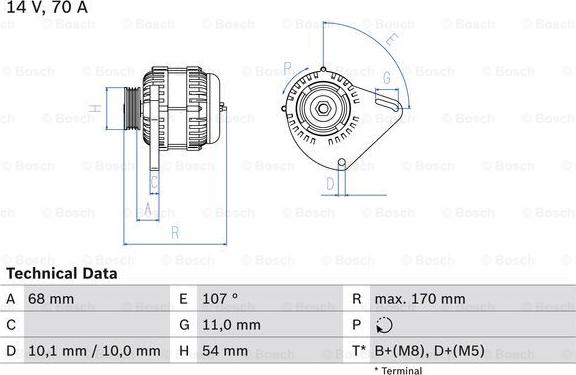 BOSCH 0 986 080 560 - Generátor www.parts5.com