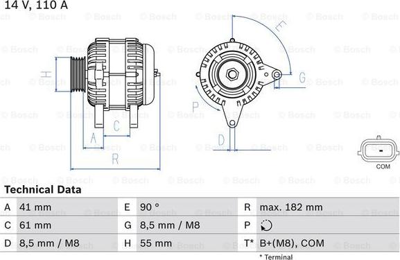 BOSCH 0 986 080 710 - Alternator www.parts5.com