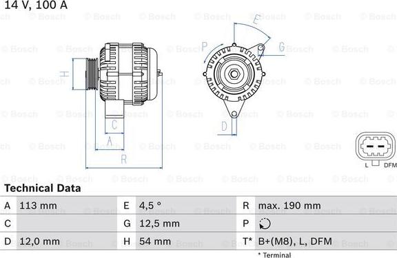 BOSCH 0 986 081 410 - Alternator www.parts5.com