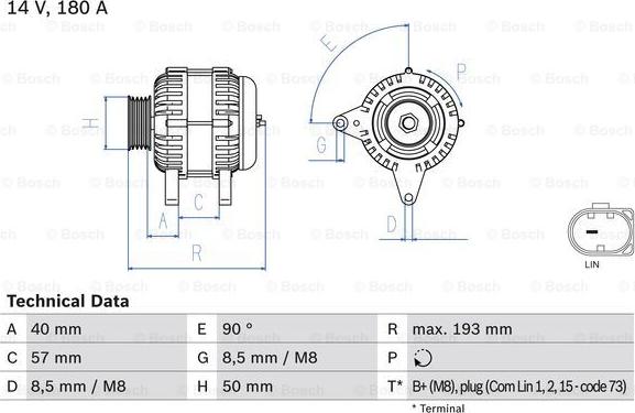 BOSCH 0 986 083 850 - Alternateur www.parts5.com