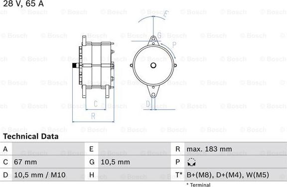 BOSCH 0 986 039 490 - Alternator www.parts5.com