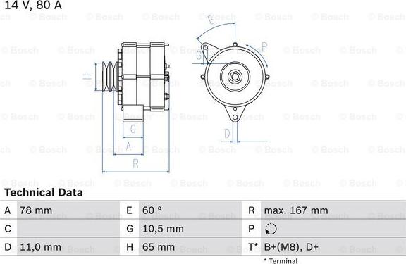 BOSCH 0 986 034 120 - Alternator www.parts5.com