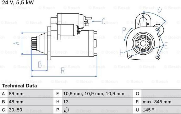 BOSCH 0 986 024 670 - Starter www.parts5.com